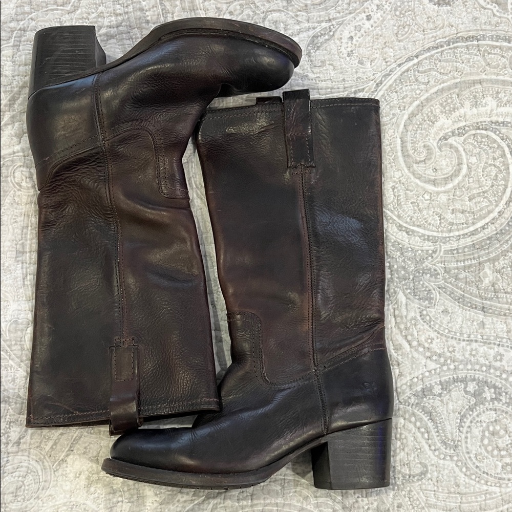 FRYE Dark Brown Leather Boots